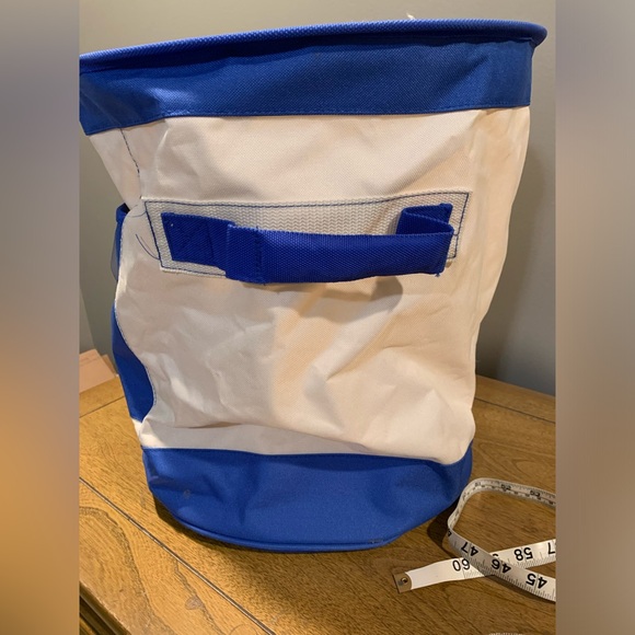 Canvas Laundry and Storage Basket, Foldable, Personalized Sleeve,Great Condition - Picture 3 of 15